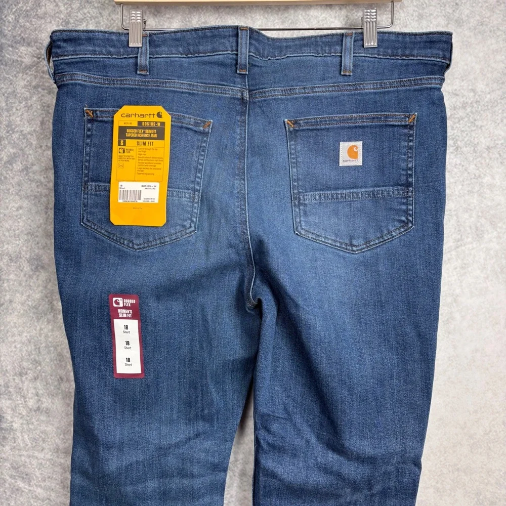Carhartt‎ Women's Rugged Flex Slim Fit High-Rise Jeans Size 18 Short NWT